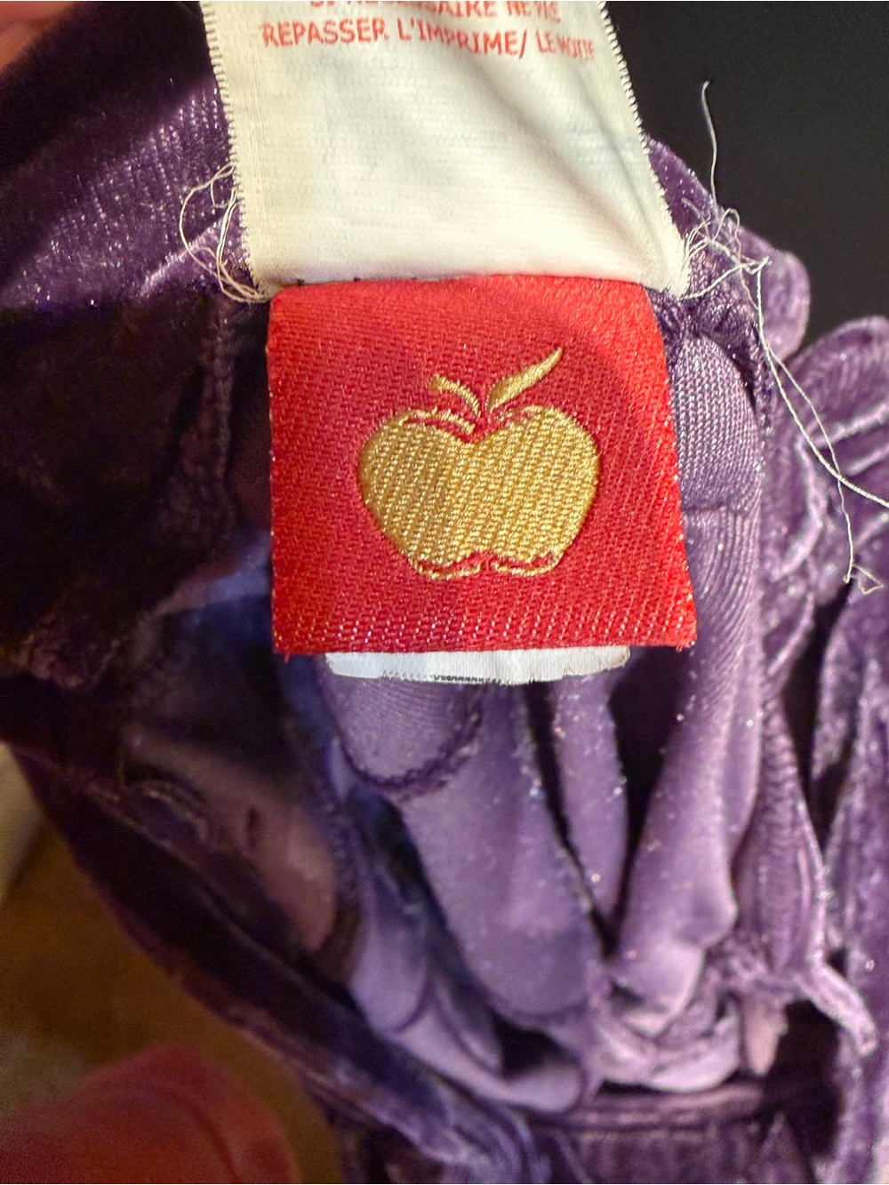 Apple Bottom Y2K **RARE** Purple Velour Cinched Rhinestone Pants - Picture 7 of 8